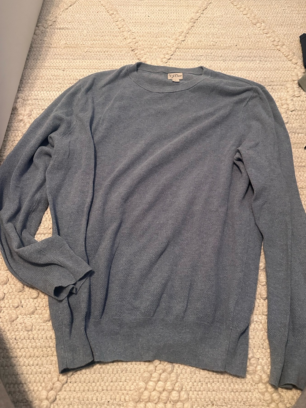 J. Crew Men's Light Blue Crewneck Sweater